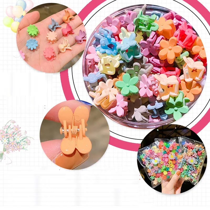 

50Pcs/bag Children's hair clips cute princess bangs clip Korea ins girl baby clip hair accessories clip card