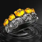 Недорогие модные ювелирные изделия, индийские ювелирные кольца для женщин, красивый желтый цветок и лист, оптовая продажа ювелирных изделий, обручальные кольца для женщин