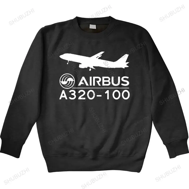 

Man crew neck hoodie Men spring Cartoon Classic Airbus A320 Aircraft Plan View Normal long sleeve cotton sweatshirt for boys