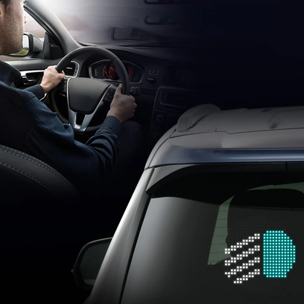 EM01 Забавный автомобильный светильник на заднее окно Emotion Auto Smart APP для ios Android