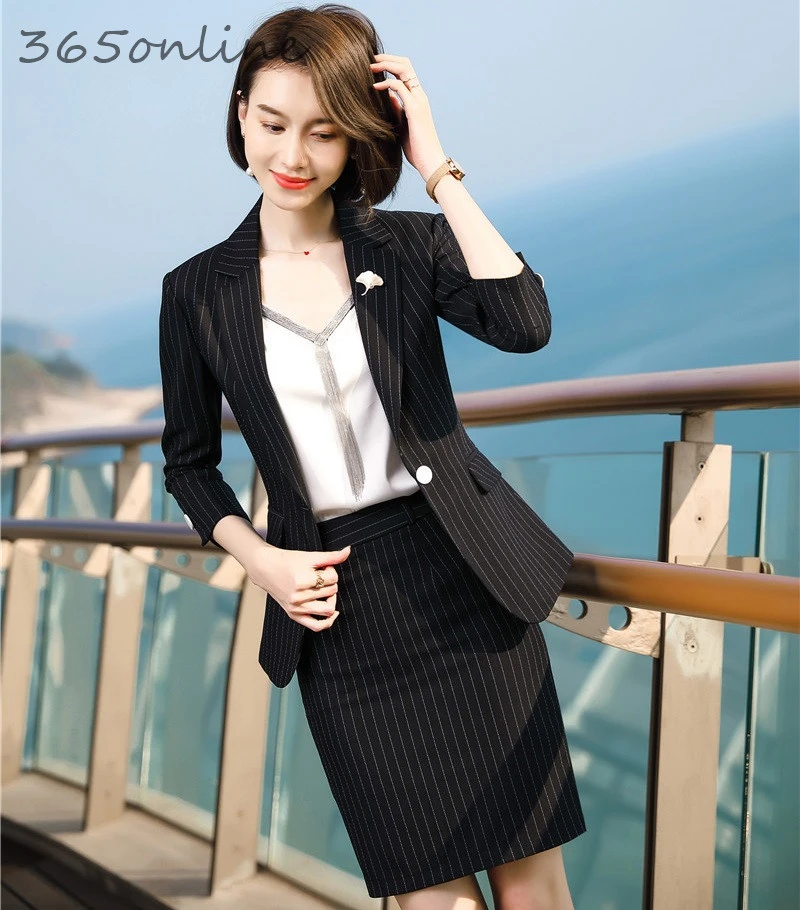 Женский деловой костюм с юбкой и пиджаком комплект из блейзера розового цвета в