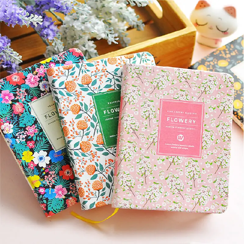 Новое поступление милый ежедневник из искусственной кожи с цветочным рисунком