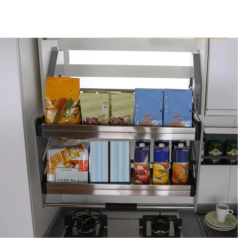 Pantries Dish Drainer Cocina Organizador Accessories Organizer Stainless Steel Hanging Rack Cozinha Kitchen Cabinet Basket