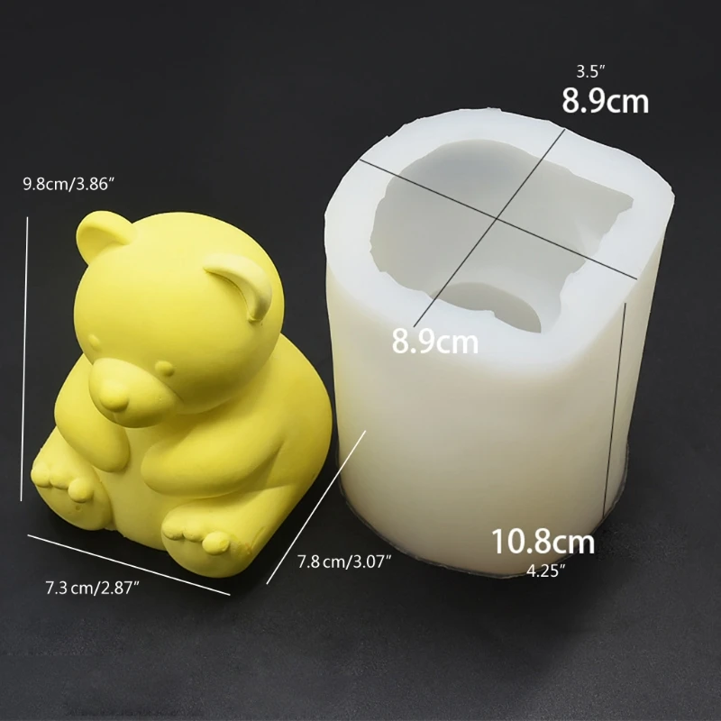 

3D Bear Candle Mold Silicone Epoxy Molds Aromatherapy Plaster Resin Casting Mould DIY Cake Chocolate Decorating Tools