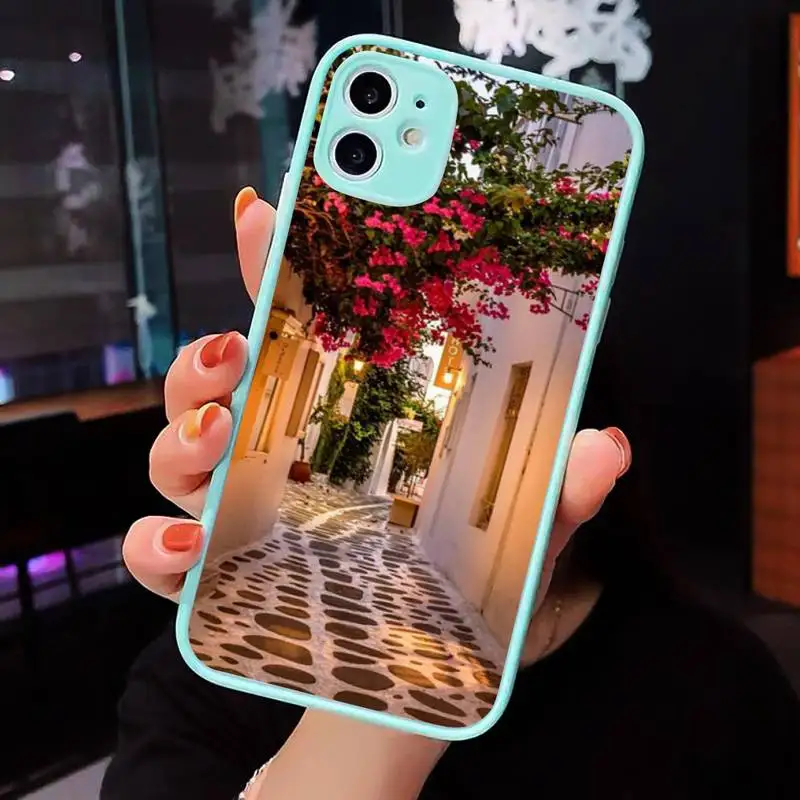 

travel italy France London mediterranean street Phone Cases Matte Transparent for iPhone 7 8 11 12 s mini pro X XS XR MAX Plus