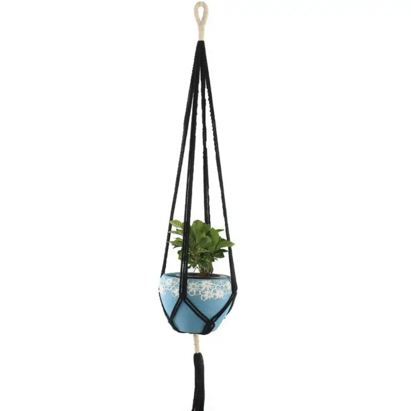 

Retro-Macrame Plant Hanger Garden Flower Pot Holder Hanging Rope Basket Decor