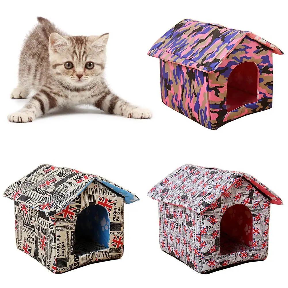 Переносная складная кровать для собак и кошек мягкая теплая водонепроницаемая