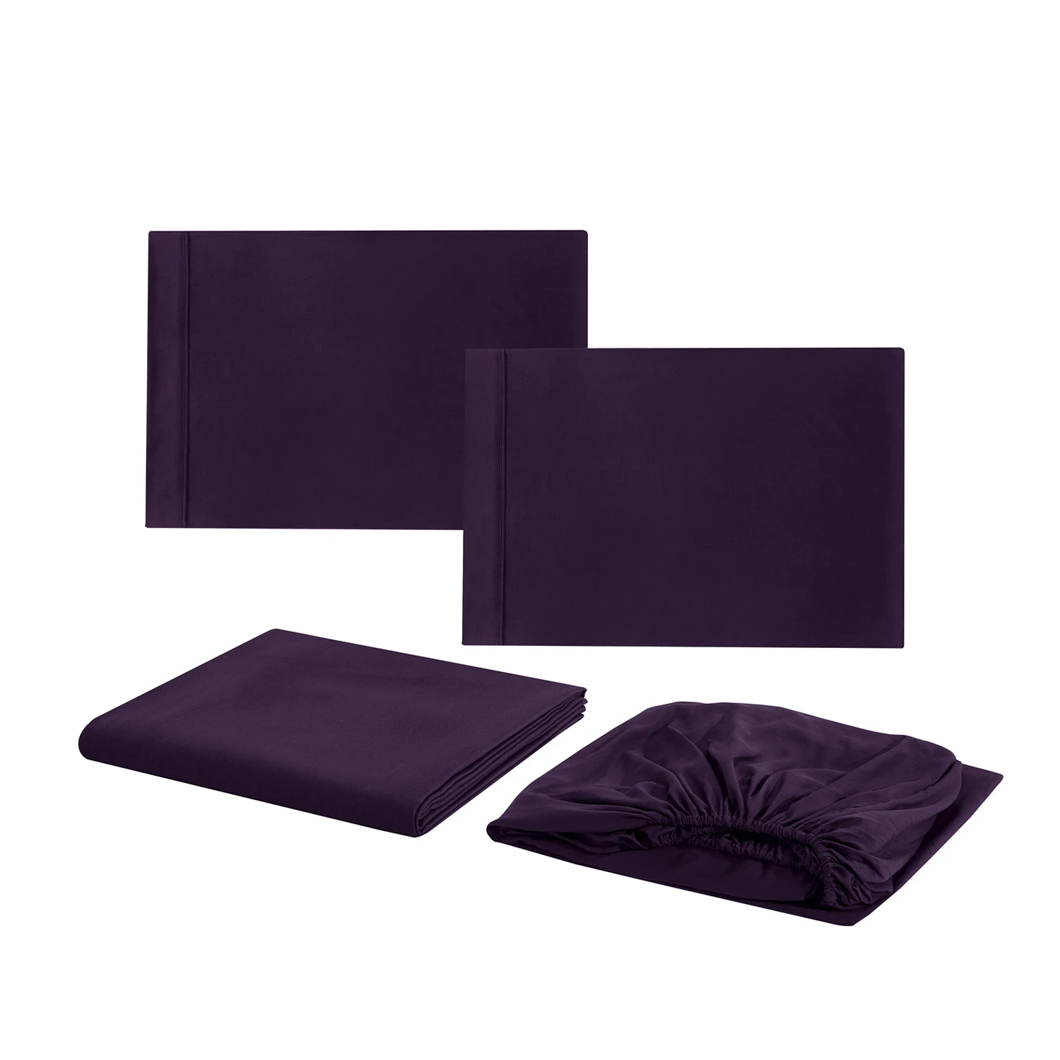 Purple 3/4 шт., Комплект постельного белья с глубоким карманом, роскошное льняное постельное белье для отеля, мягкое постельное белье из египетского хлопка - Цвет: Purple