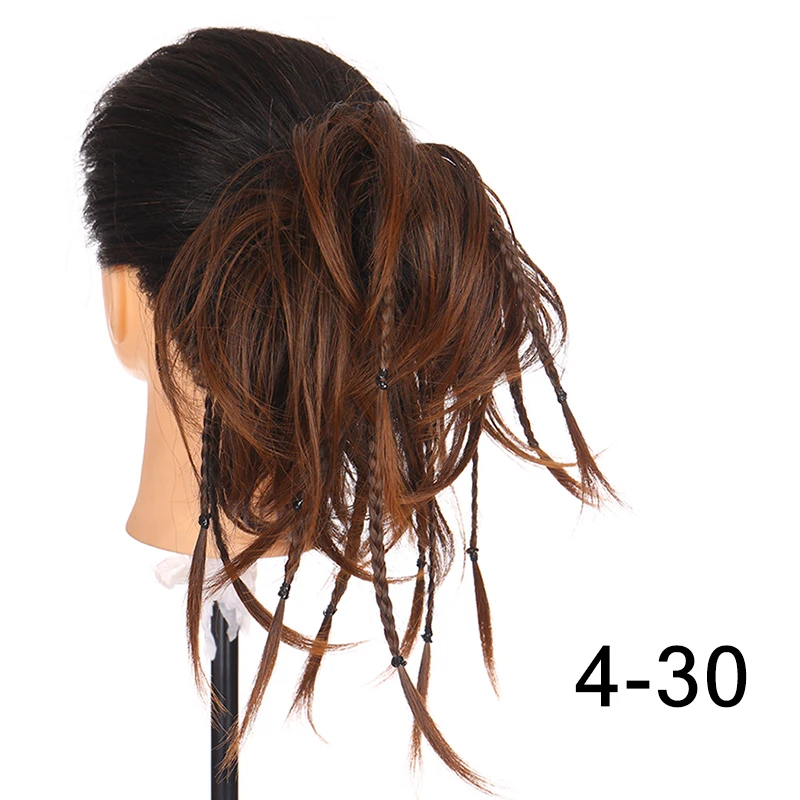 

WTB Short Straight Synthetic Chignons Hair Extension Daily Party Black Air Tail Updo Fake Hair For Women