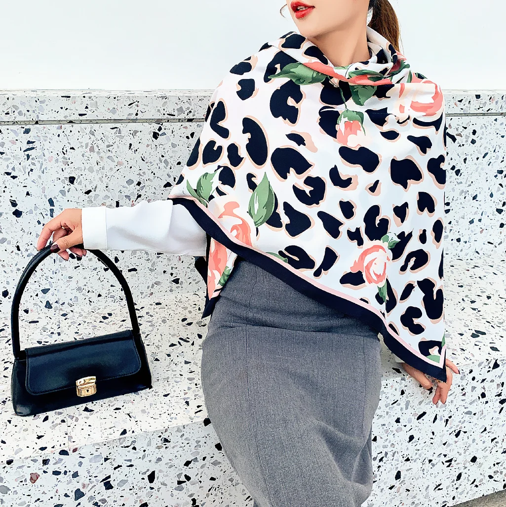 130 см роскошный новый Леопардовый розовый женский модный саржевый декоративный