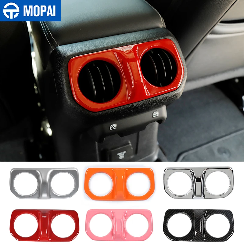 

MOPAI Car Armrest Box Air Conditioning Outlet Decoration Cover Sticker for Jeep Wrangler JL 2018 Up for Jeep Gladiator JT 2018+