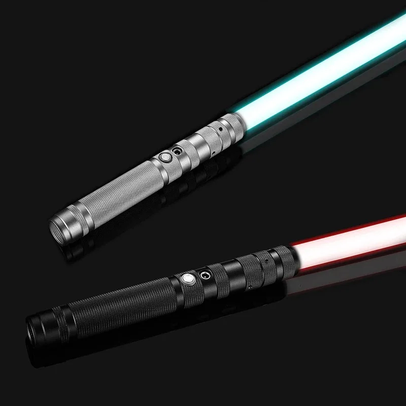

RGB Seven-color Lightsaber Rechargeable Laser Sword With Metal Handle 80cm Two-in-one Color Change Role Stage Lightsaber Props
