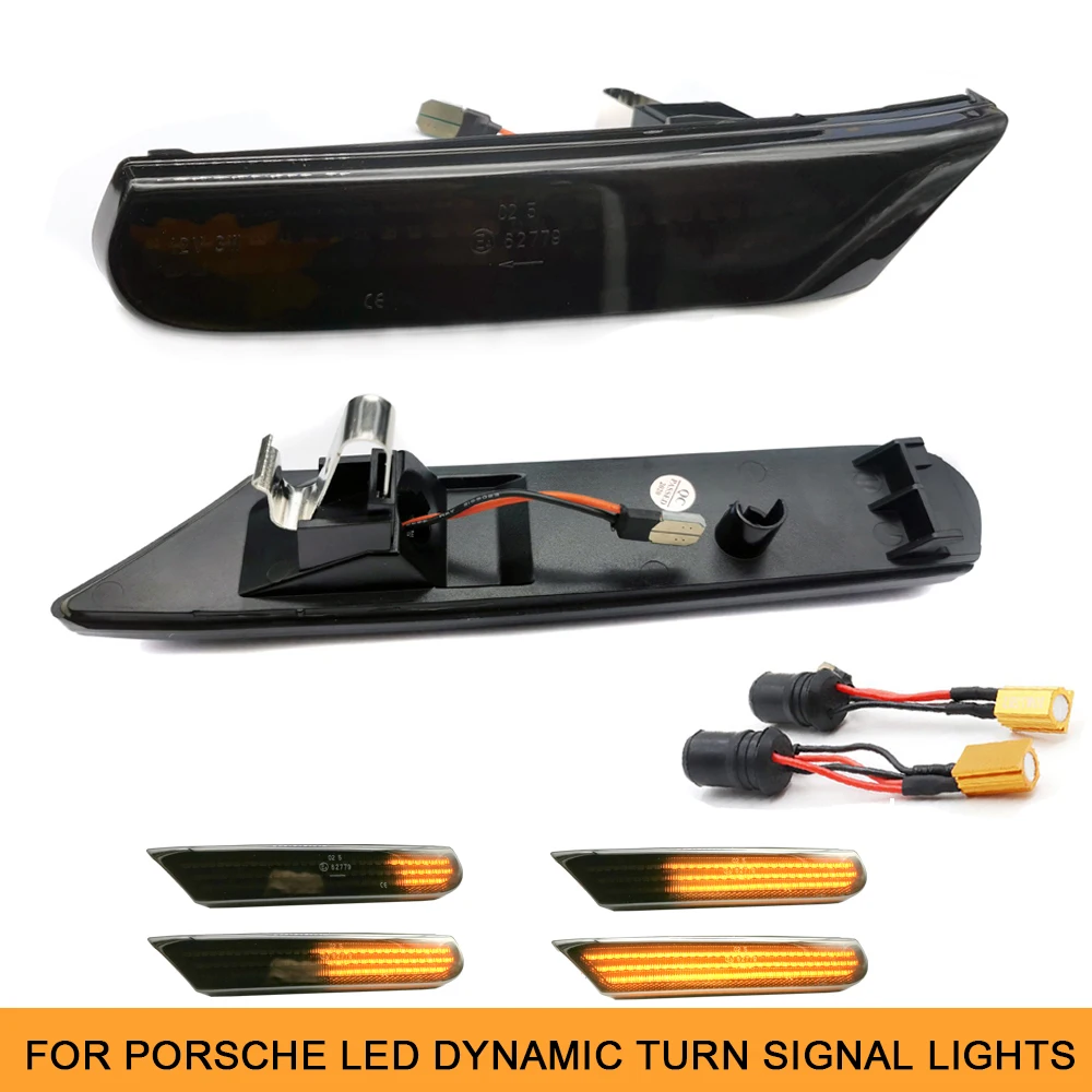 

Seqeuntial Blinker LED Side Marker Light Repeater Lamp For Porsche Boxster 986 911 Targa GT2 GT3 996 Turbo 4S Carrera 4S 997