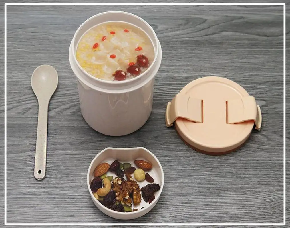 Пшеничная соломенная чашка для супа завтрака герметичная пластиковая банка с