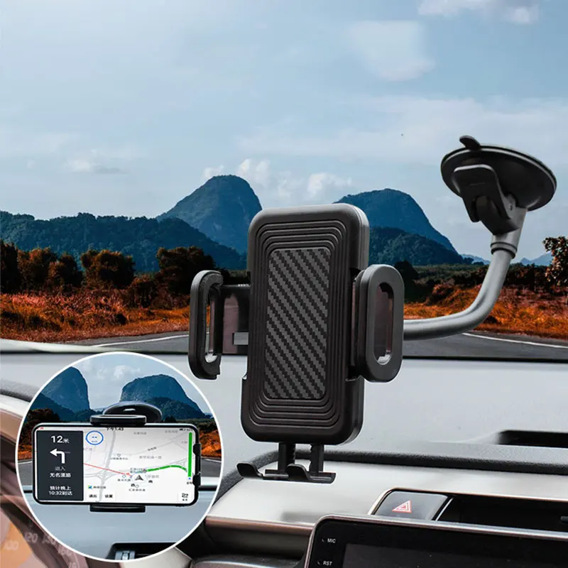 

Windshield Car Phone Mount Universal Cell Phone Holder Cradle for Car with Suction Cup Easy One-Touch for iPhone Huawei Samsung