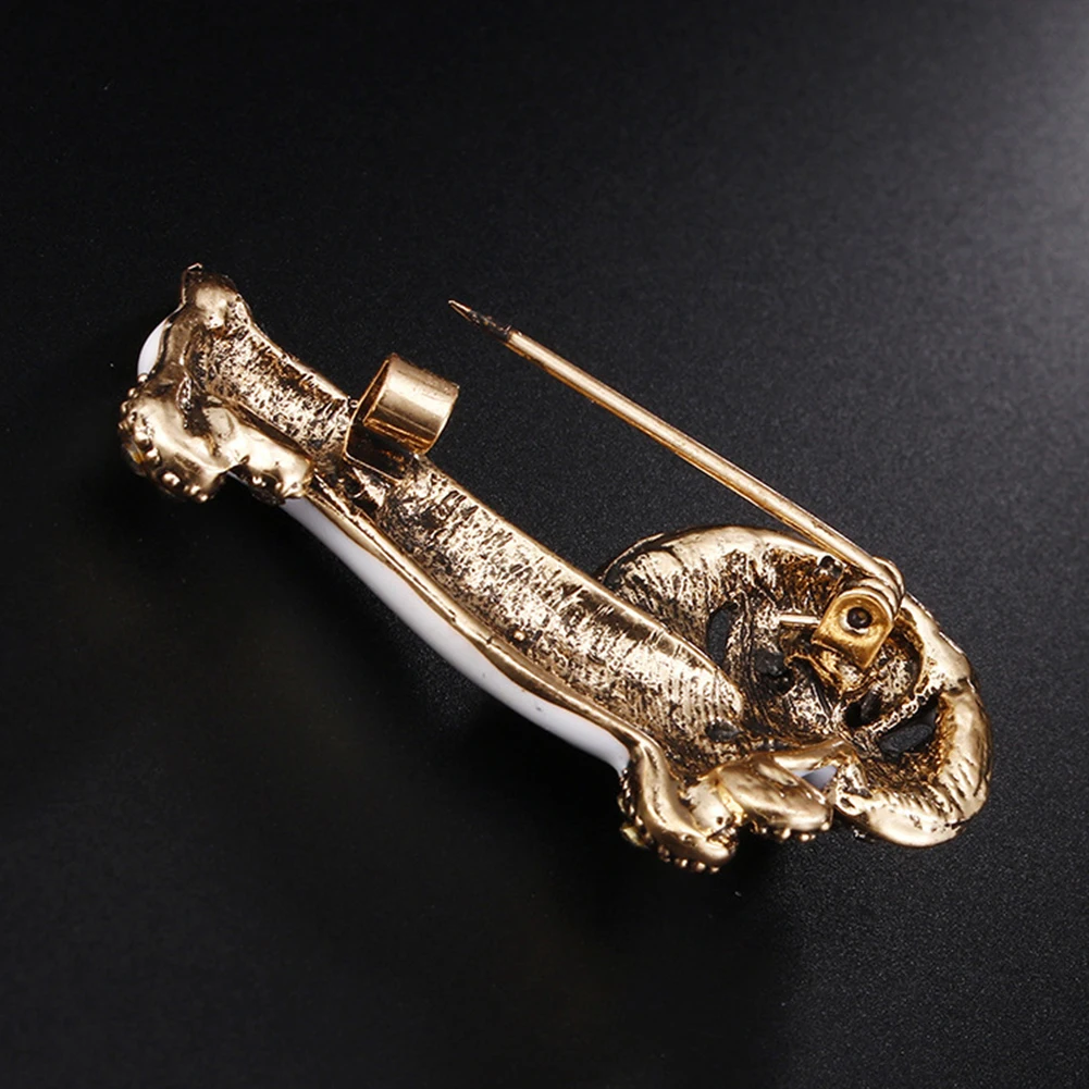 Милая такса собака стразы инкрустированная брошь булавка в форме животного