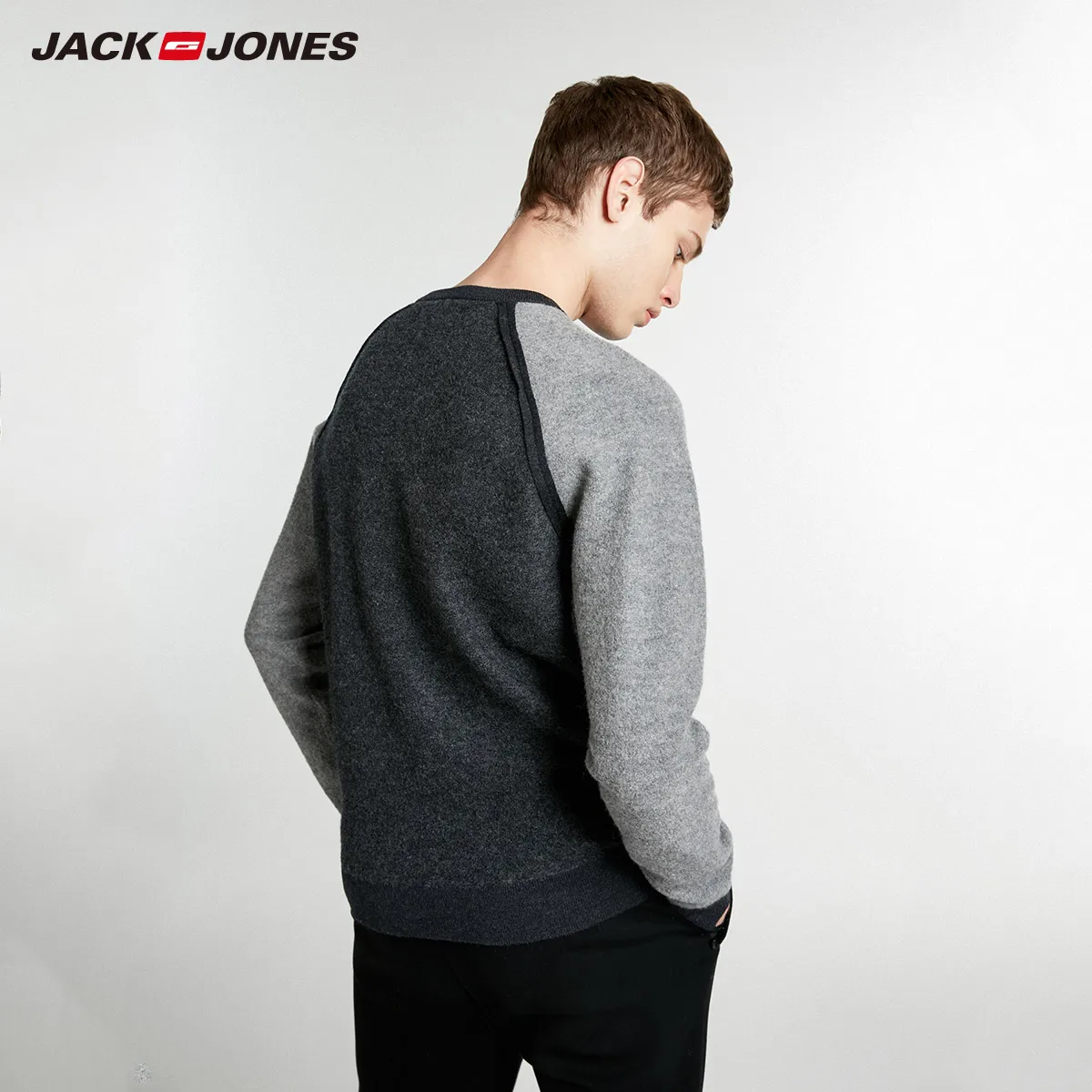 Jack Jones Мужской осенне-зимний 100% шерстяной свитер | 218424512