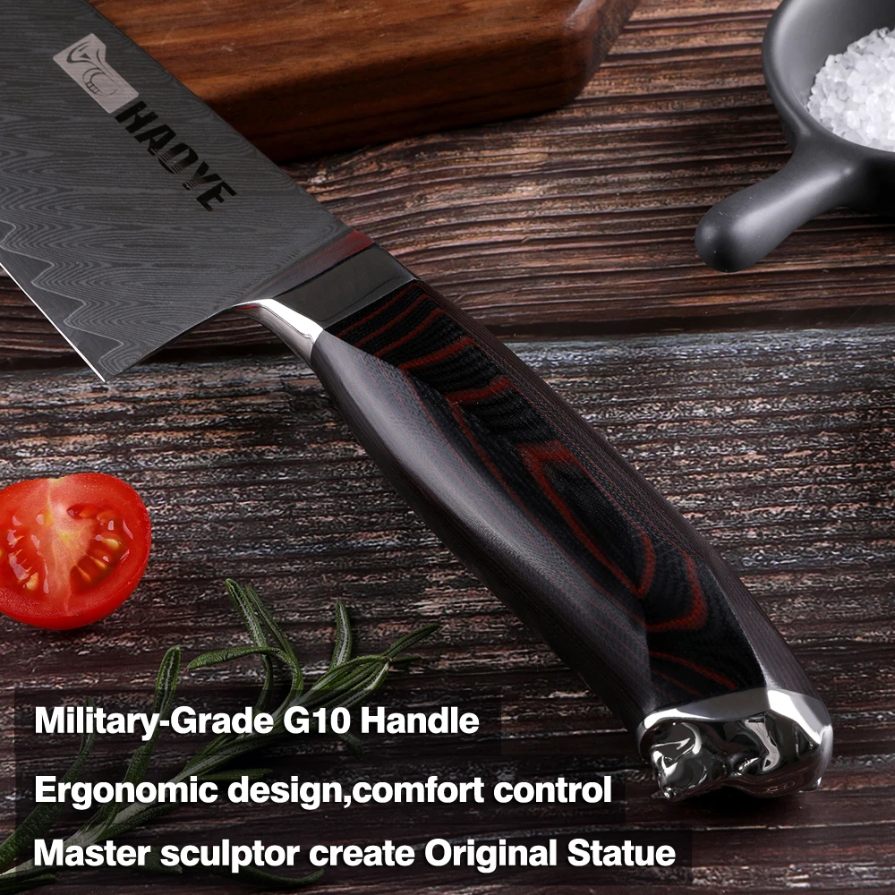 Поварской нож из дамасской стали японские кухонные ножи vg10 master рукоятка kiritsuke G10