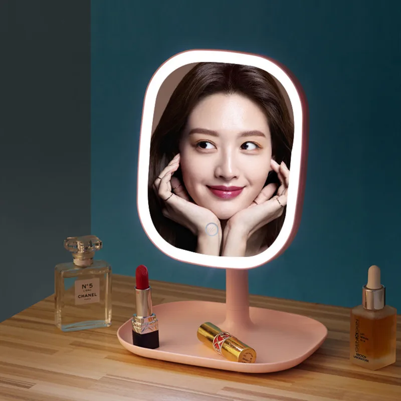 

1200mAh Makeup Mirror Light Stepless Dimmable 3 Modes Lighting USB Rechargeable Girls Fill Light For Makeup Desk Vanity Lights
