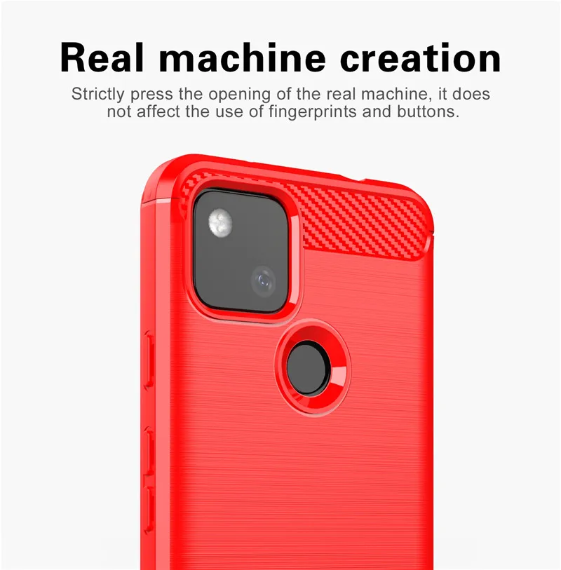 For Google Pixel 5A Case For Pixel 5A 5 4A 4 Funda Bumper Silicon Anti-knock Carbon Fiber Cover  Phone Shell For Google Pixel 5A