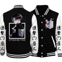 2021 baseball uniform coat fleece attack on titan shingeki no kyojin ackerman single breasted bomber jacket brand clothing men
