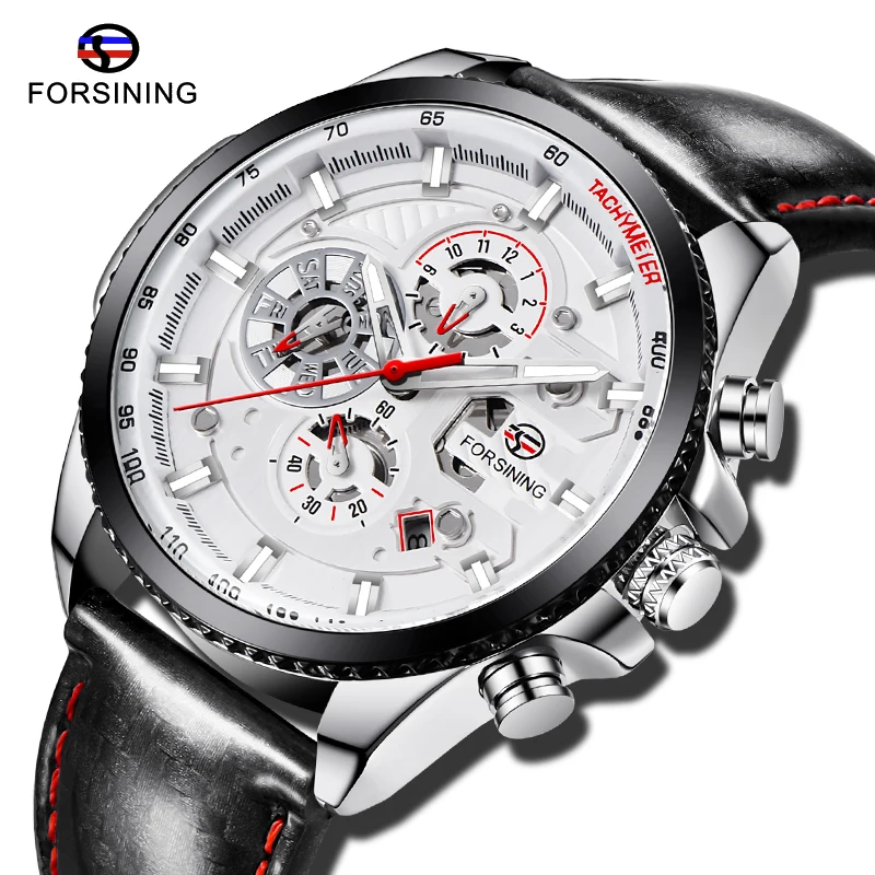 Лидирующий бренд FORAINING мужские спортивные Автоматические наручные часы с 3