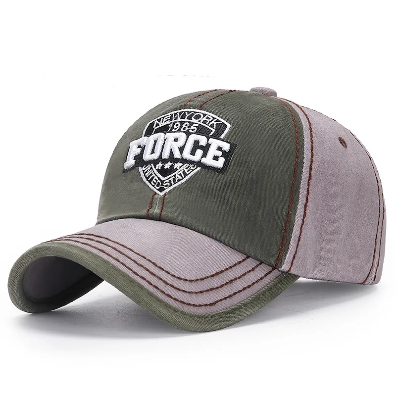 Бейсболка Мужская/женская с вышивкой и надписью FORCE модная стирающаяся хлопковая