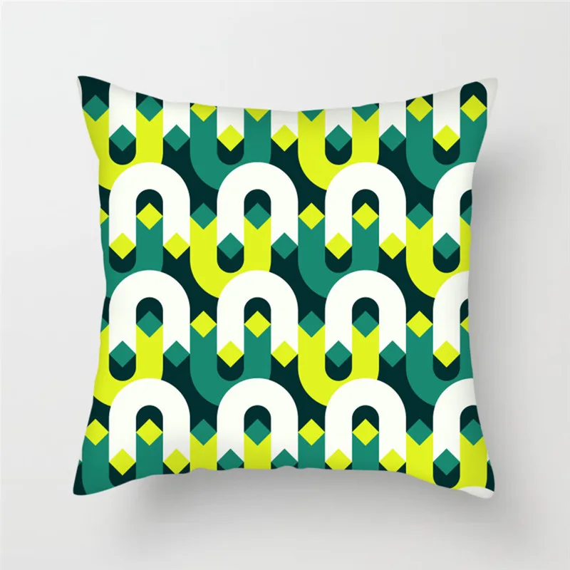 Fuwatacchi Red Yellow Heart Diamond Throw Pillow Cover Multi-color Geometric Cushion for Home Sofa Decor Pillowcases 2019 | Дом и сад