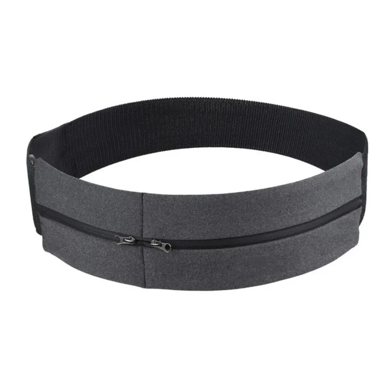 

Elastic Waistband Sport Bag Double Zipper Pocket Waist Bag Running Gym Yoga Waist Belt Pack Mobile Phone Wasit Wallet