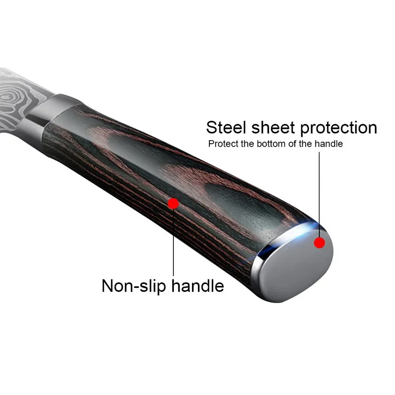 Нож шеф повара из японской нержавеющей стали дамасский нож для рисования