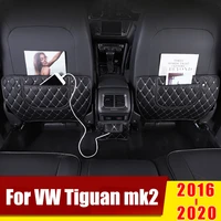for volkswagen vw tiguan mk2 2016 2017 2018 2019 2020 car leather seat anti kick pads armrest protective cover mats accessories