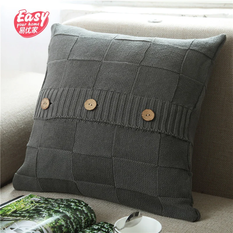 Вязаная подушка покрытие 100% из хлопка с эффектом памяти чехол размером 45*45 см