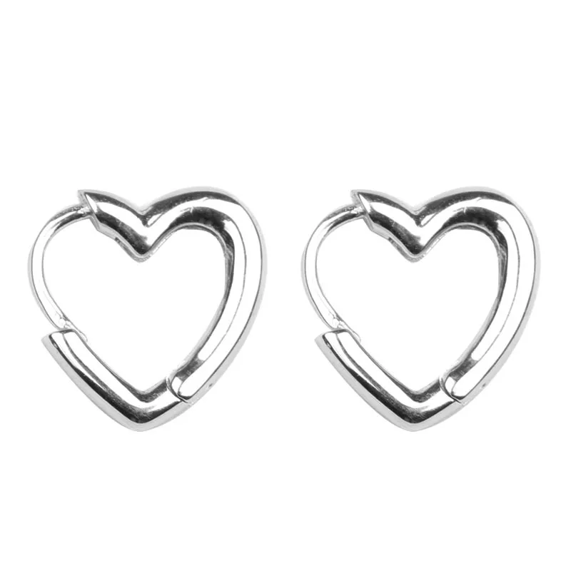 

S925 Silver Hearts Hoop Earrings for Women Vintage Minimalist Cute Earrings Geometric Earrings Statement Fashion Jewelry Gifts