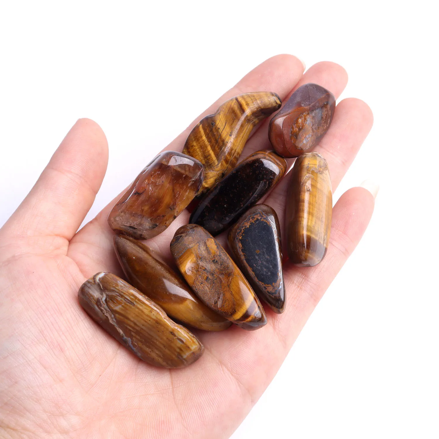 

100g/Pack Natural Tiger eye Tumbled Crystals Rock Polished Stones Healing Reiki Gift Aquarium Decoration Collecting