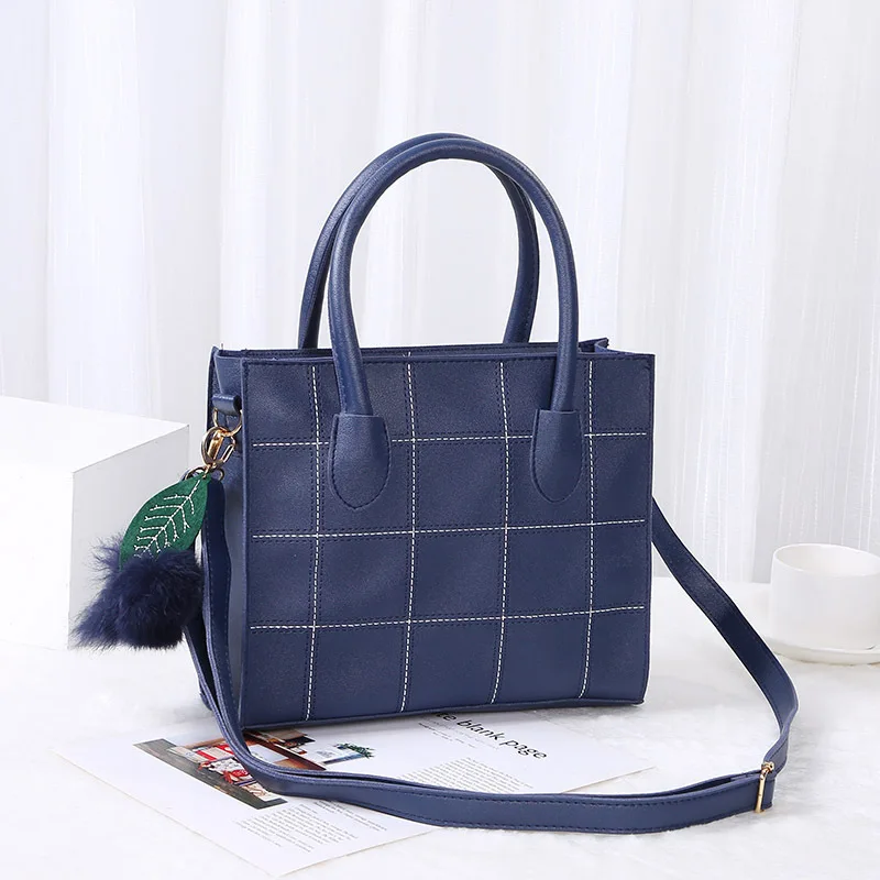 New Casual Plaid Totes Bag for woemen Large Capacity PU leather Handbag ladies Fashion trend Shoulder Messenger Crossbody Bag