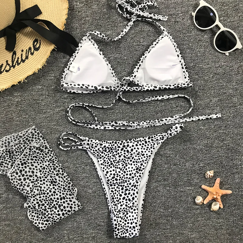 

Bikini Set Sexy Swimwear Women Bikinis 2021 Swimsuit Woman Leopard Summer Swimming Beachwear Bathing Suit Maillot De Bain Femme