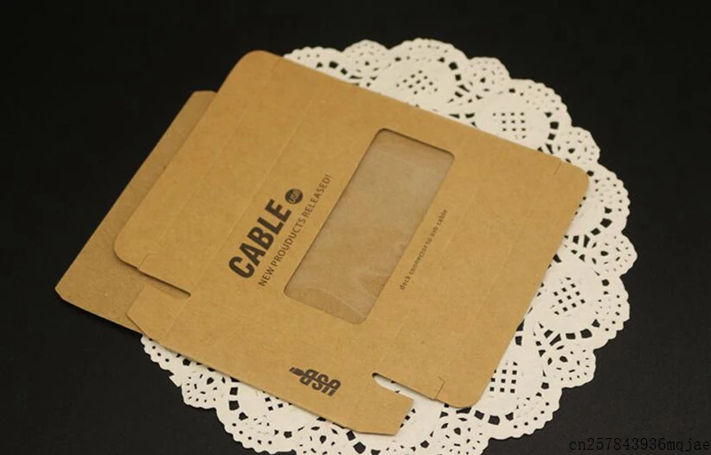 200 шт 1 м микро USB кабель Розничная упаковка коробки коричневый крафт-бумага