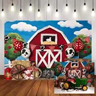 Фон для фотосъемки Mehofond с темой фермы, красный амбар, фоновый фон с животными, день рождения, вечеринка, фотосессия Фотостудия