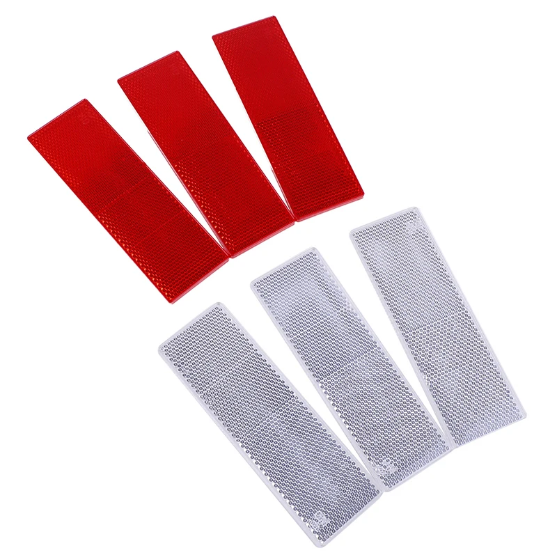 

NEW 2pc Trailer Car Plastic Reflective Reflector Workplace Safety Night Safety Warning Sticker Tape Safurance Bike Truck