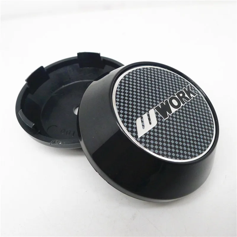 

4pcs For W Work 65mm Car Wheel Center Hub Cap Styling Cover 45mm Emblem Badge Sticker Accessories