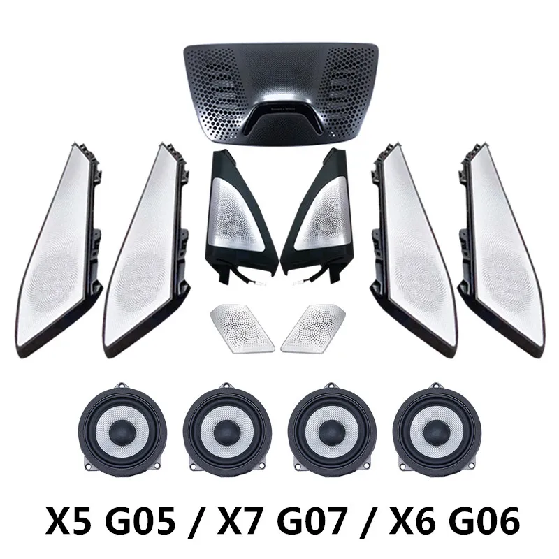 

Светодиодная Центральная панель управления для BMW G05 X5 G07 X7 серий Передняя Задняя дверь светящийся твитер освещение отделка Аудио Динамик Звуковой сигнал светодиодная крышка