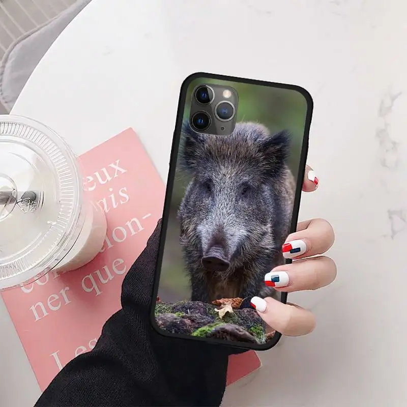 

wild boar Phone Case for iPhone 11 12 mini pro XS MAX 8 7 6 6S Plus X 5S SE 2020 XR