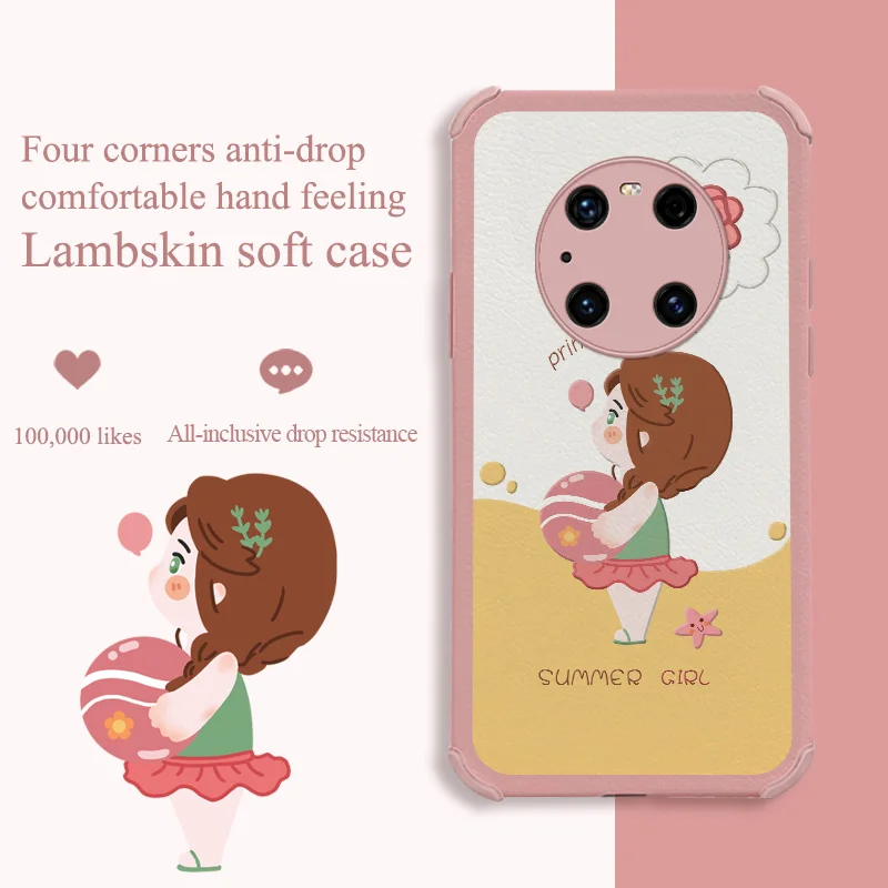 

Ball Princess Phone Case For Huawei Mate 40 40Pro 40Lite Pro Lite Liquid Silicone Cover