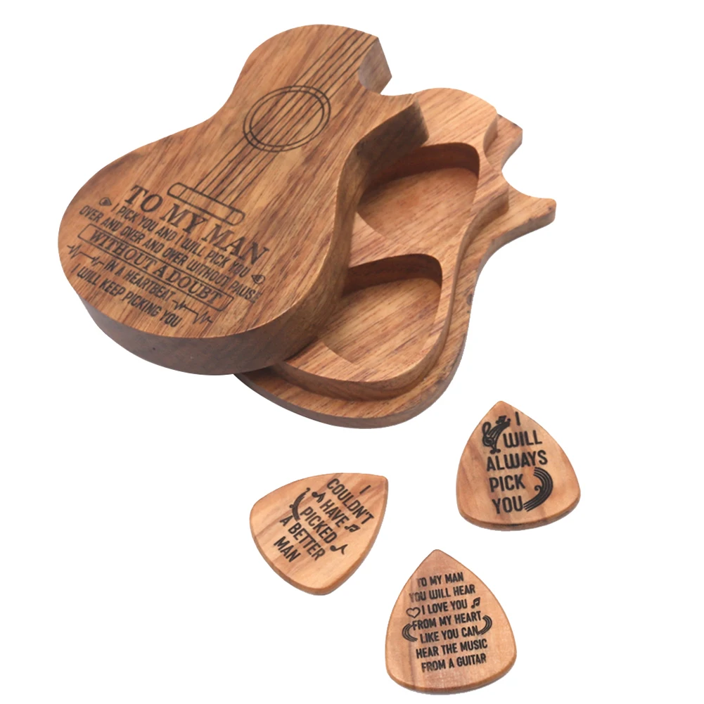 3 шт. деревянная гитара палочки акустическая бас-гитара медиатор Plectrum музыкальный инструмент гитара Запчасти и аксессуары с коробкой