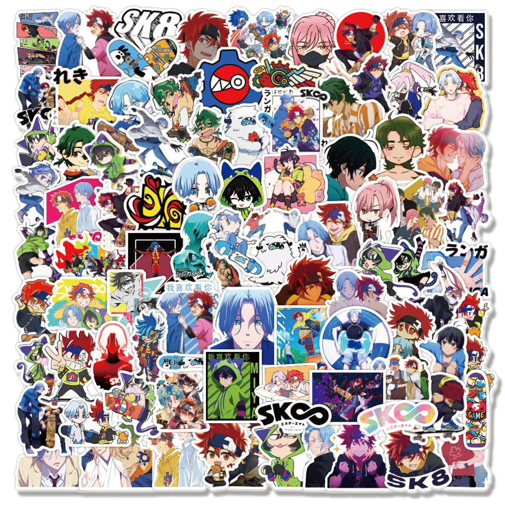 

10/30/50 pcs Anime SK8 the Infinity Cartoon Graffiti Stickers Travel Luggage Guitar Fridge Laptop Waterproof kids toys Stickers