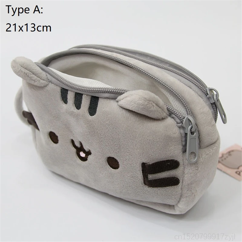 Большой Ёмкость милый кот на молнии Плюшевые Карандаш Чехол с изображением кошки