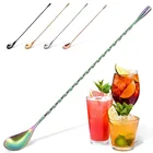 Коктейль ложка для перемешивания ложка Нержавеющаясталь Профессиональный коктейль-бар инструмент японский Стиль слеза End дизайн