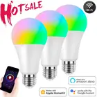 Умсветильник светодиодная лампочка с регулировкой яркости, 9 Вт, Wi-Fi, E27E26B22, лампочка для Apple Homekit, прямое подключение, голосовое управление, работа с Alexa Google Home