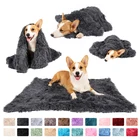 Пушистое длинное плюшевое одеяло для собак, коврик для сна, подушка, матрас, очень мягкое теплое одеяло для домашних животных, для маленьких, средних, больших собак и кошек