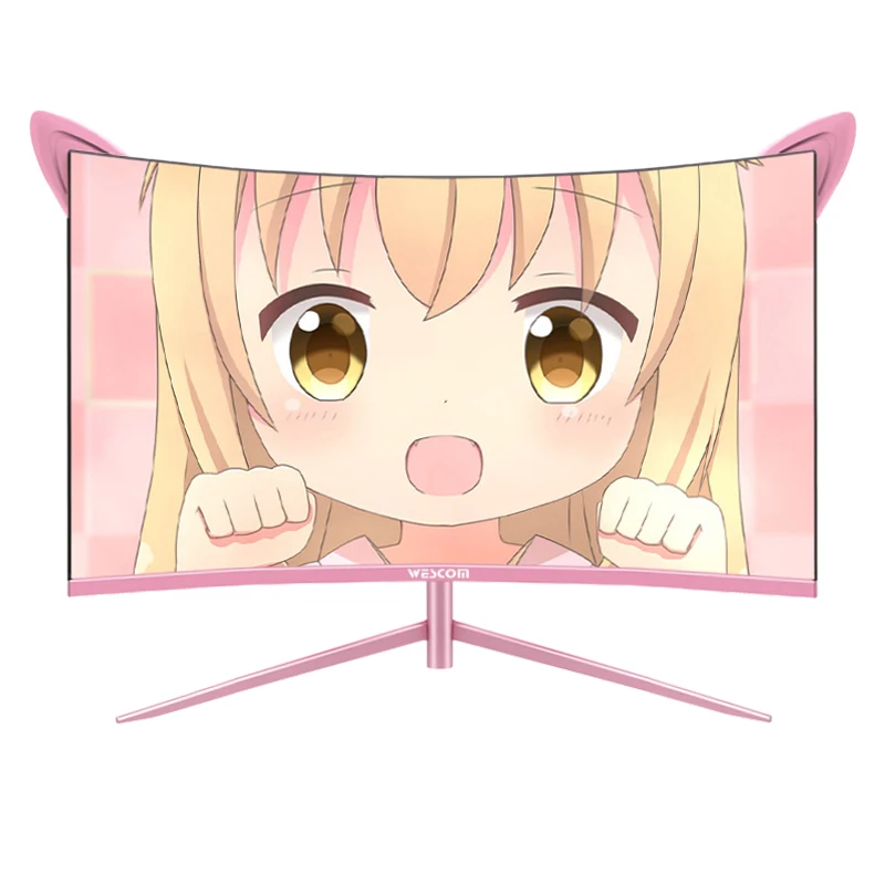 

E-sports display new WESCOM 27 inches 75 Hz 1800 R curvature HDMI hd LCD pink display